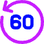 Button Go Backward 60 Icon from Core Neon Set