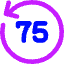 Button Go Backward 75 Icon from Core Neon Set