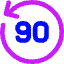 Button Go Backward 90 Icon from Core Neon Set