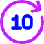 Button Go Forward 10 Icon from Core Neon Set