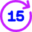 Button Go Forward 15 Icon from Core Neon Set