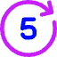 Button Go Forward 5 Icon from Core Neon Set