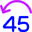 Button Jump Backward 45 Icon from Core Neon Set