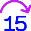 Button Jump Forward 15 Icon from Core Neon Set