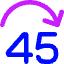 Button Jump Forward 45 Icon from Core Neon Set