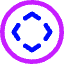 Button Move Circle Icon from Core Neon Set