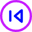 Button Previous Circle Icon from Core Neon Set