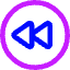 Button Rewind Circle 1 Icon from Core Neon Set