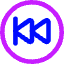 Button Rewind Circle 2 Icon from Core Neon Set