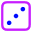 Dice 3 Icon from Core Neon Set
