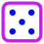 Dice 5 Icon from Core Neon Set