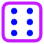 Dice 6 Icon from Core Neon Set