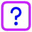 Dice Question Icon from Core Neon Set