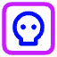 Dice Skull Icon from Core Neon Set