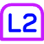Left Button Two Icon from Core Neon Set