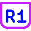 Right Button One Icon from Core Neon Set