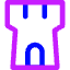 Watchtower Castle Icon from Core Neon Set