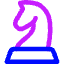Chess Knight Icon from Core Neon Set
