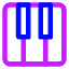 Piano Keys Icon from Core Neon Set