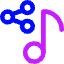 Share Playlist Icon from Core Neon Set