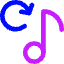 Sync Playlist Icon from Core Neon Set