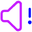 Volume Warning Icon from Core Neon Set
