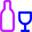 Wine Bottle And Glass Icon from Core Neon Set