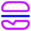 Burger 1 Icon from Core Neon Set