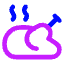 Chicken Grilled Stream Icon from Core Neon Set