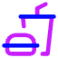 Lunch Set Fastfood Icon from Core Neon Set