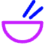 Bowl Chop Stick Icon from Core Neon Set