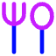 Fork Spoon Icon from Core Neon Set