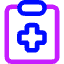 Checkup Medical Report Clipboard Icon from Core Neon Set