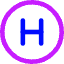 Hospital Sign Circle Icon from Core Neon Set