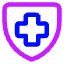 Sign Cross Shield Icon from Core Neon Set