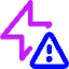 Flash Warning Icon from Core Neon Set