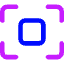 Focus Center Square Icon from Core Neon Set