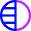 Left Half Shadow Circle Icon from Core Neon Set