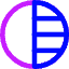 Right Half Shadow Circle Icon from Core Neon Set