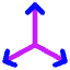 3d Coordinate Axis Icon from Core Neon Set