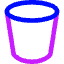 Trash Bin Remove Icon from Core Neon Set