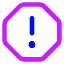 Warning Octagon Icon from Core Neon Set