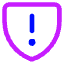 Warning Shield Icon from Core Neon Set
