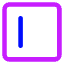 Align Left Square Icon from Core Neon Set