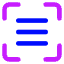 Align Three Horizontal Frame Icon from Core Neon Set