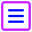 Align Three Horizontal Square Icon from Core Neon Set
