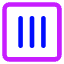 Align Three Vertical Square Icon from Core Neon Set