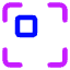 Align Top Left Frame Square Icon from Core Neon Set