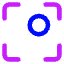 Align Top Right Frame Circle Icon from Core Neon Set