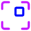 Align Top Right Frame Square Icon from Core Neon Set